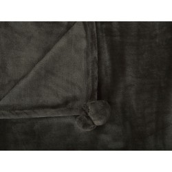 Koc TERKE 200 x 220 cm Ciemnoszary Koc TERKE 200 x 220 cm Ciemnoszary