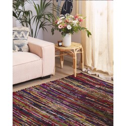 Dywany 160 x 230 cm wielokolorowy czarny BARTIN Dywany 160 x 230 cm wielokolorowy czarny BARTIN