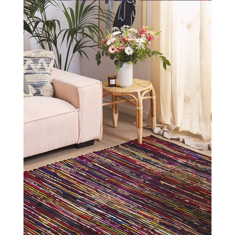 Dywany 160 x 230 cm wielokolorowy czarny BARTIN Dywany 160 x 230 cm wielokolorowy czarny BARTIN