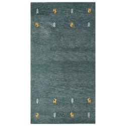 Dywan wełniany gabbeh 80 x 150 cm zielony CALTI Dywan wełniany gabbeh 80 x 150 cm zielony CALTI