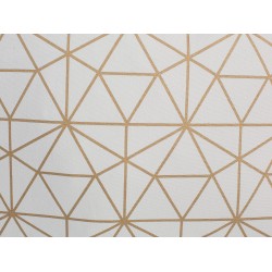 Zestaw 2 poduszek dekoracyjnych SEDUM Bawełna 45 x 45 cm Biały Złoty Wzór geometryczny Zestaw 2 poduszek dekoracyjnych SEDUM Bawełna 45 x 45 cm Biały Złoty Wzór geometryczny