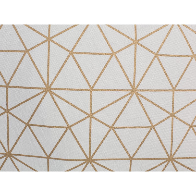 Zestaw 2 poduszek dekoracyjnych SEDUM Bawełna 45 x 45 cm Biały Złoty Wzór geometryczny Zestaw 2 poduszek dekoracyjnych SEDUM Bawełna 45 x 45 cm Biały Złoty Wzór geometryczny