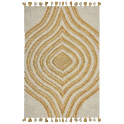 Dywan bawełniany 160 x 230 cm beżowo-żółty BINGOL Dywan bawełniany 160 x 230 cm beżowo-żółty BINGOL