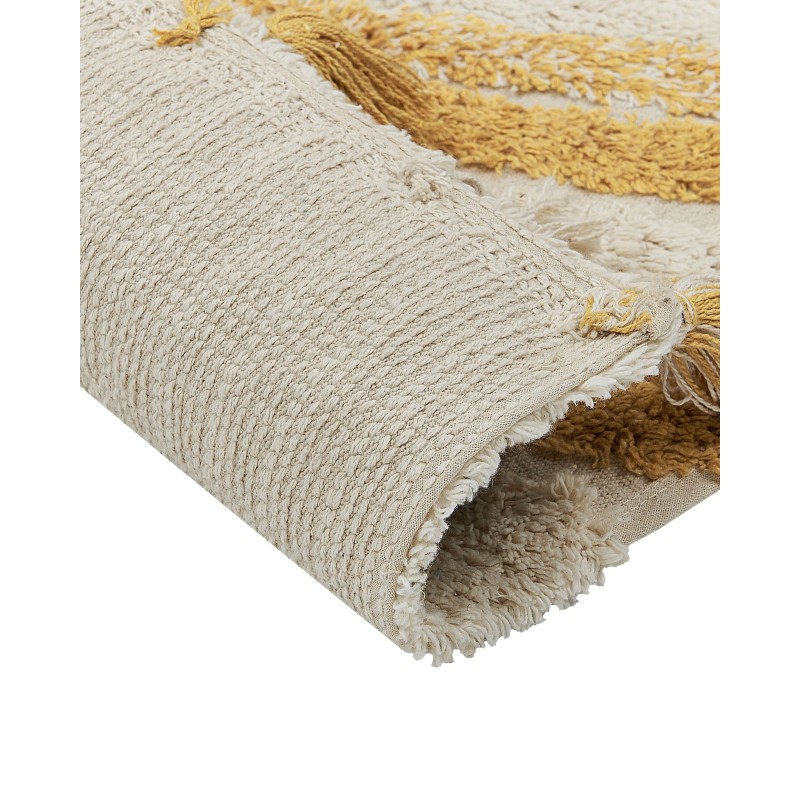 Dywan bawełniany 160 x 230 cm beżowo-żółty BINGOL Dywan bawełniany 160 x 230 cm beżowo-żółty BINGOL