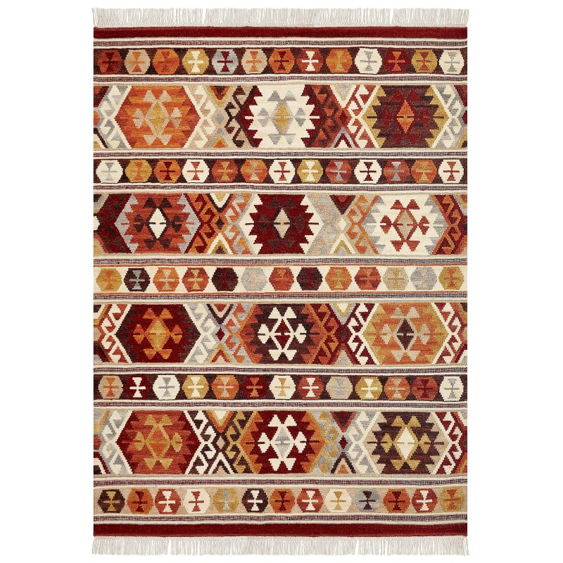 Dywan wełniany kilim 160 x 230 cm wielokolorowy AYGAVAN Dywan wełniany kilim 160 x 230 cm wielokolorowy AYGAVAN