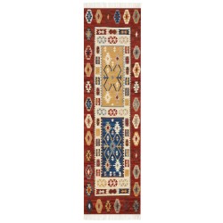 Dywan wełniany kilim 80 x 300 cm wielokolorowy VOSKEHAT Dywan wełniany kilim 80 x 300 cm wielokolorowy VOSKEHAT