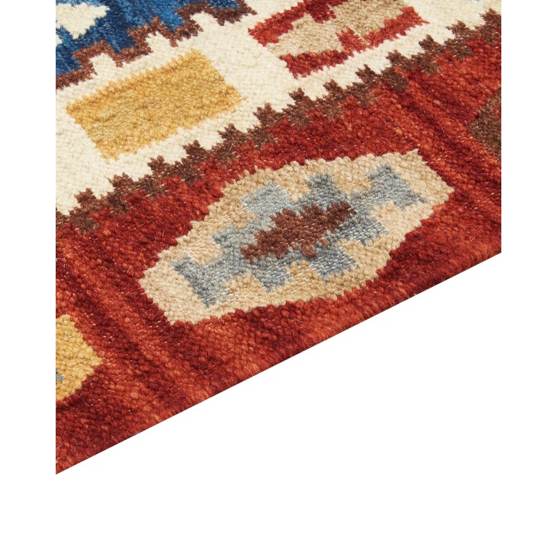 Dywan wełniany kilim 80 x 300 cm wielokolorowy VOSKEHAT Dywan wełniany kilim 80 x 300 cm wielokolorowy VOSKEHAT