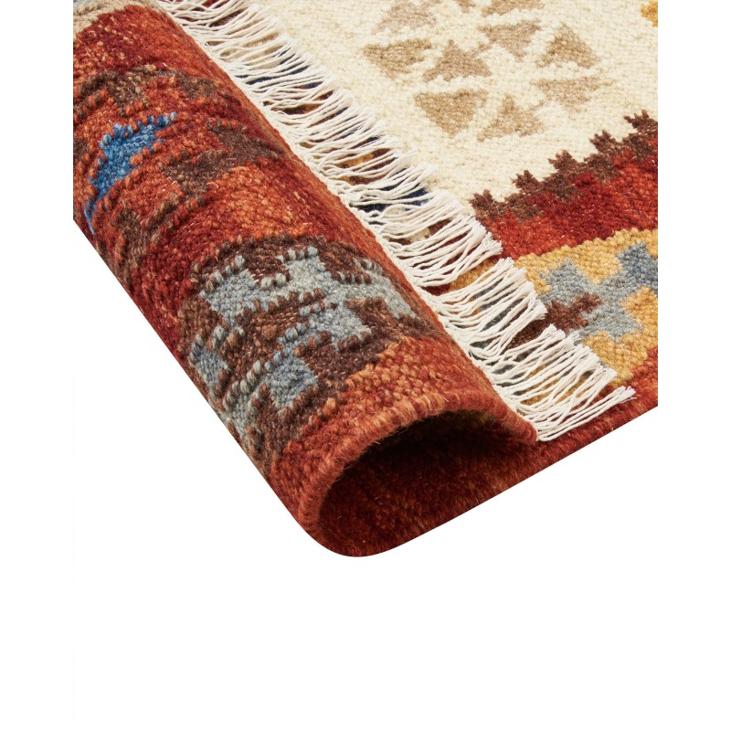 Dywan wełniany kilim 80 x 300 cm wielokolorowy VOSKEHAT Dywan wełniany kilim 80 x 300 cm wielokolorowy VOSKEHAT