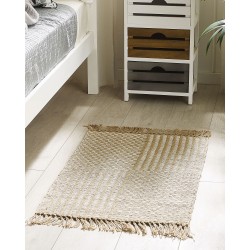 Dywan z juty 50 x 80 cm beżowy ADABAG Dywan z juty 50 x 80 cm beżowy ADABAG
