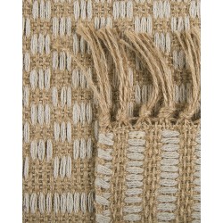 Dywan z juty 50 x 80 cm beżowy ADABAG Dywan z juty 50 x 80 cm beżowy ADABAG
