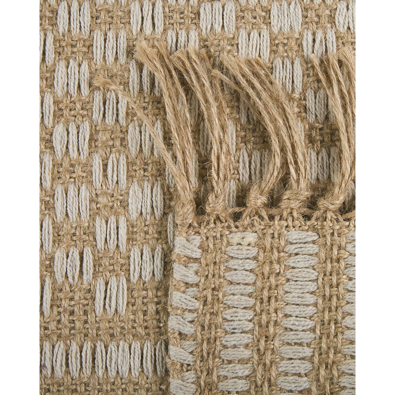 Dywan z juty 50 x 80 cm beżowy ADABAG Dywan z juty 50 x 80 cm beżowy ADABAG