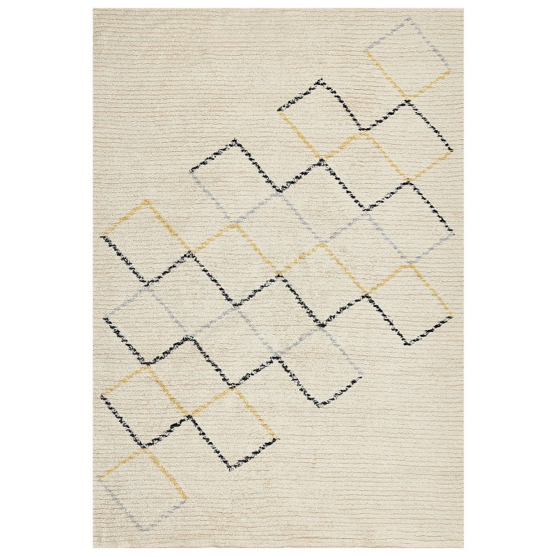 Dywan bawełniany 160 x 230 cm beżowy TEZPUR Dywan bawełniany 160 x 230 cm beżowy TEZPUR