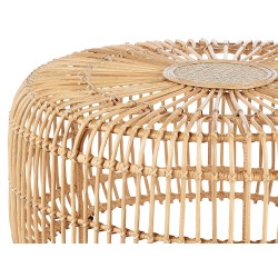 Stolik ogrodowy rattanowy okrągły ⌀ 85 cm naturalny RANDAZZO Stolik ogrodowy rattanowy okrągły ⌀ 85 cm naturalny RANDAZZO