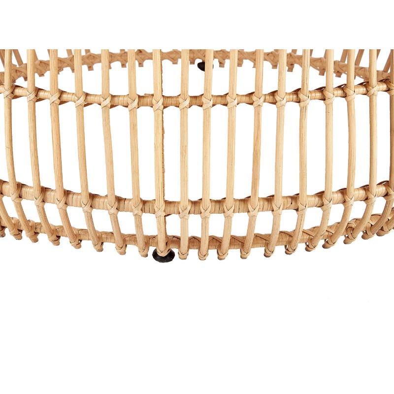 Stolik ogrodowy rattanowy okrągły ⌀ 85 cm naturalny RANDAZZO Stolik ogrodowy rattanowy okrągły ⌀ 85 cm naturalny RANDAZZO