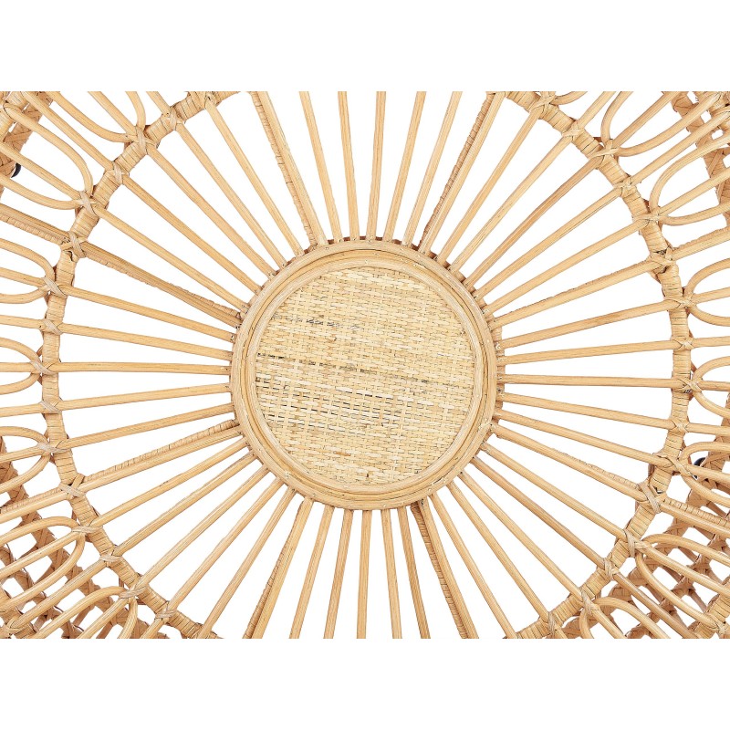 Stolik ogrodowy rattanowy okrągły ⌀ 85 cm naturalny RANDAZZO Stolik ogrodowy rattanowy okrągły ⌀ 85 cm naturalny RANDAZZO