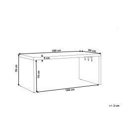 Stół ogrodowy TARANTO 180 cm 90 cm Beton Szary Stół ogrodowy TARANTO 180 cm 90 cm Beton Szary