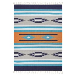 Dywan bawełniany kilim 140 x 200 cm wielokolorowy NORATUS Dywan bawełniany kilim 140 x 200 cm wielokolorowy NORATUS