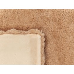 Koc SALKA Sztuczne futro 200 x 220 cm Brązowy Koc SALKA Sztuczne futro 200 x 220 cm Brązowy