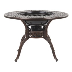 Stół ogrodowy MANFRIA 105 cm 105 cm Metal Ciemnobrązowy Stół ogrodowy MANFRIA 105 cm 105 cm Metal Ciemnobrązowy