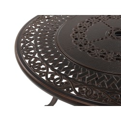 Stół ogrodowy MANFRIA 105 cm 105 cm Metal Ciemnobrązowy Stół ogrodowy MANFRIA 105 cm 105 cm Metal Ciemnobrązowy