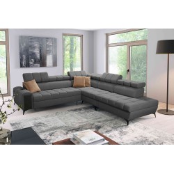 Venna IX corner sofa with sleeping function, USB port, and opening