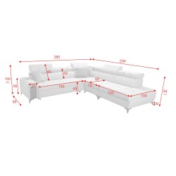 Venna IX corner sofa with sleeping function, USB port, and opening Venna IX corner sofa with sleeping function, USB port, and opening