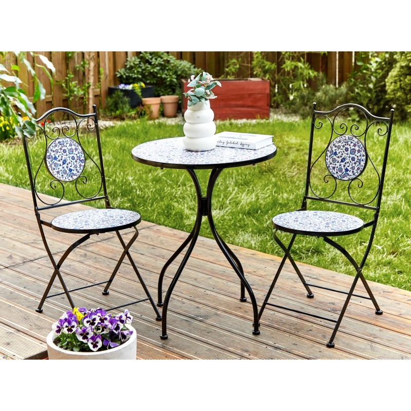 Stolik bistro CAMPRENA 60 cm 60 cm Metal Czarny Stolik bistro CAMPRENA 60 cm 60 cm Metal Czarny