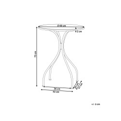 Stolik bistro CAMPRENA 60 cm 60 cm Metal Czarny Stolik bistro CAMPRENA 60 cm 60 cm Metal Czarny