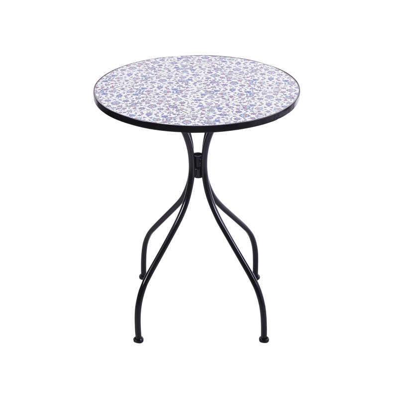 Stolik bistro CAMPRENA 60 cm 60 cm Metal Czarny Stolik bistro CAMPRENA 60 cm 60 cm Metal Czarny