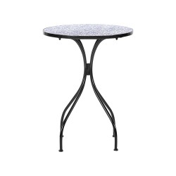 Stolik bistro CAMPRENA 60 cm 60 cm Metal Czarny Stolik bistro CAMPRENA 60 cm 60 cm Metal Czarny