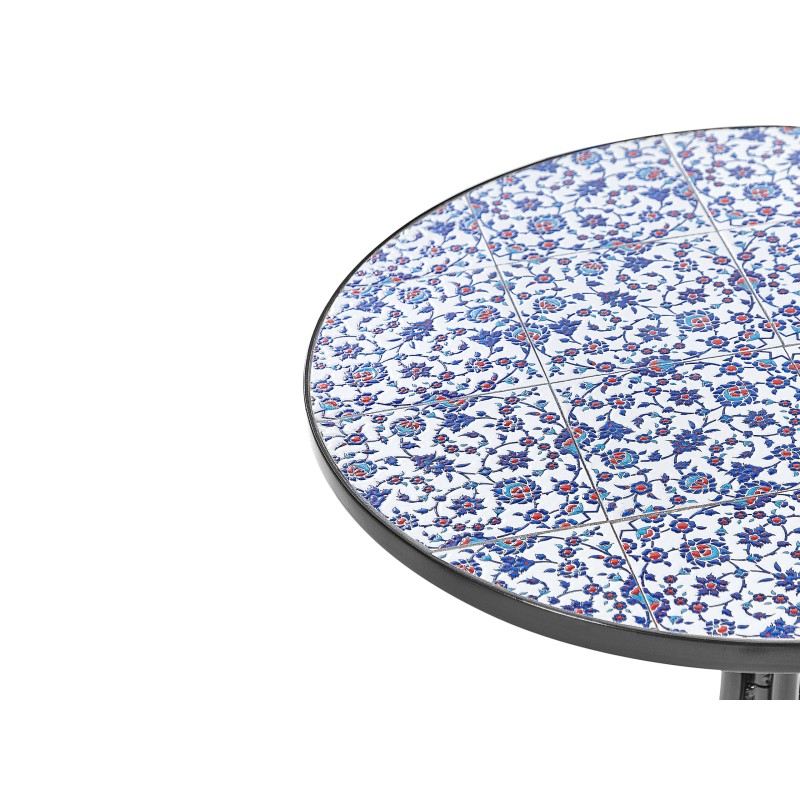 Stolik bistro CAMPRENA 60 cm 60 cm Metal Czarny Stolik bistro CAMPRENA 60 cm 60 cm Metal Czarny