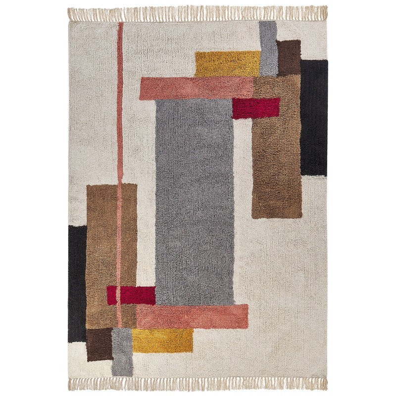 Dywan bawełniany 160 x 230 cm wielokolorowy NIKSAR Dywan bawełniany 160 x 230 cm wielokolorowy NIKSAR