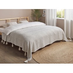 Narzuta na łóżko MODAR Bawełna 220 x 240 cm Złamana biel Narzuta na łóżko MODAR Bawełna 220 x 240 cm Złamana biel