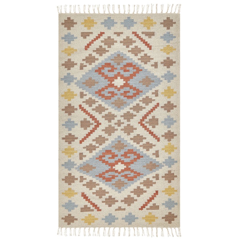 Dywan bawełniany kilim 80 x 150 cm wielokolorowy ATAN Dywan bawełniany kilim 80 x 150 cm wielokolorowy ATAN