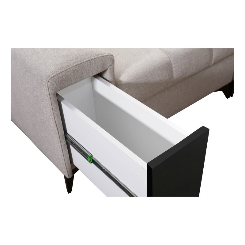 Venna IX corner sofa with sleeping function, USB port, and opening Venna IX corner sofa with sleeping function, USB port, and opening