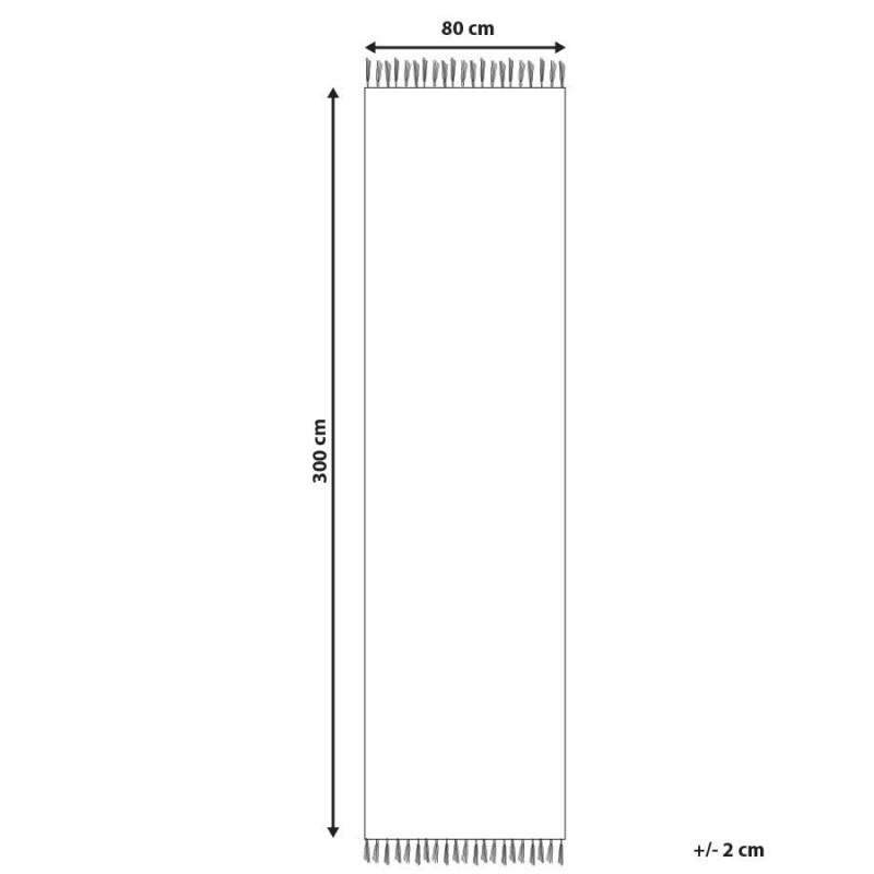 Dywan z juty 80 x 300 cm czarny SINANKOY Dywan z juty 80 x 300 cm czarny SINANKOY