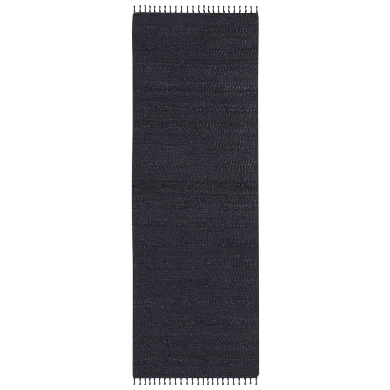 Dywan z juty 80 x 300 cm czarny SINANKOY Dywan z juty 80 x 300 cm czarny SINANKOY