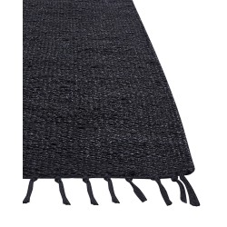 Dywan z juty 80 x 300 cm czarny SINANKOY Dywan z juty 80 x 300 cm czarny SINANKOY