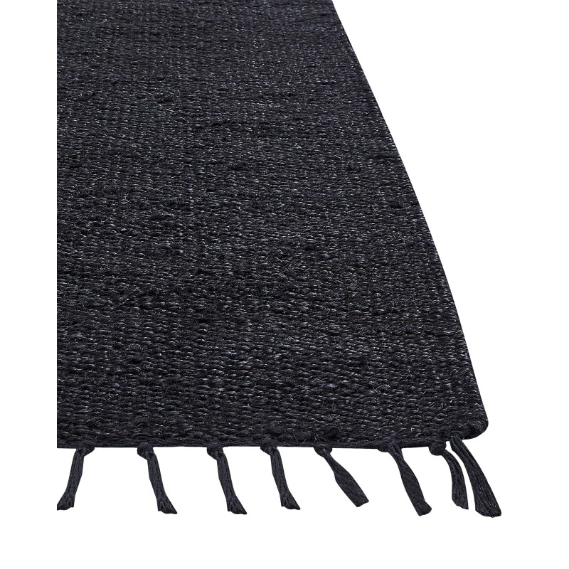 Dywan z juty 80 x 300 cm czarny SINANKOY Dywan z juty 80 x 300 cm czarny SINANKOY