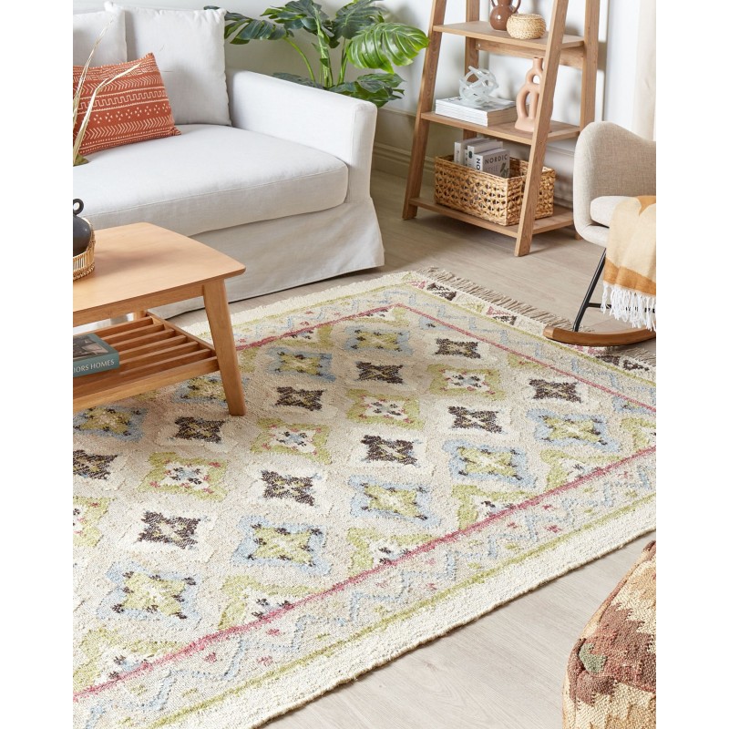 Dywan z juty 160 x 230 cm wielokolorowy TERKOS Dywan z juty 160 x 230 cm wielokolorowy TERKOS