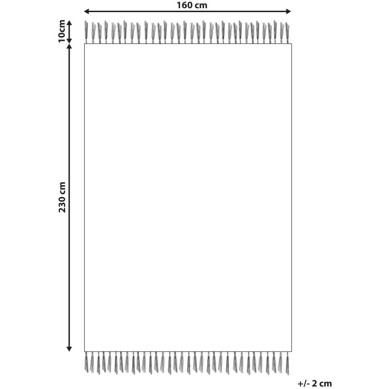 Dywan z juty 160 x 230 cm wielokolorowy TERKOS Dywan z juty 160 x 230 cm wielokolorowy TERKOS