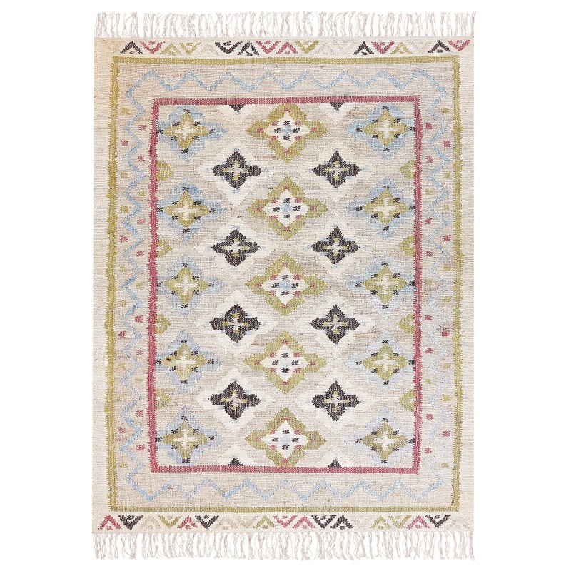 Dywan z juty 160 x 230 cm wielokolorowy TERKOS Dywan z juty 160 x 230 cm wielokolorowy TERKOS