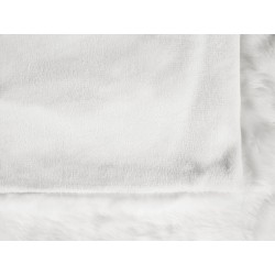 Koc TOURZA 150 x 200 cm Biały Koc TOURZA 150 x 200 cm Biały