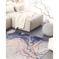 Dywan 140 x 200 cm beżowo-niebieski GEBZE Dywan 140 x 200 cm beżowo-niebieski GEBZE