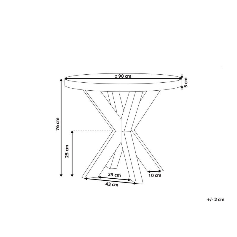 Stół ogrodowy OLBIA 90 cm 90 cm Beton Szary Stół ogrodowy OLBIA 90 cm 90 cm Beton Szary