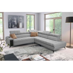 Venna IX corner sofa with sleeping function, USB port, and opening