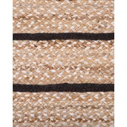 Dywan z juty 80 x 150 cm beżowo-czarny KARADONA Dywan z juty 80 x 150 cm beżowo-czarny KARADONA