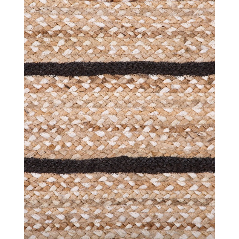 Dywan z juty 80 x 150 cm beżowo-czarny KARADONA Dywan z juty 80 x 150 cm beżowo-czarny KARADONA