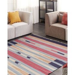 Dywan bawełniany kilim 200 x 300 cm wielokolorowy GANDZAK Dywan bawełniany kilim 200 x 300 cm wielokolorowy GANDZAK