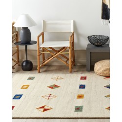 Dywan wełniany gabbeh 160 x 230 cm beżowy MISINLI Dywan wełniany gabbeh 160 x 230 cm beżowy MISINLI